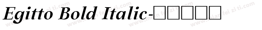 Egitto Bold Italic字体转换